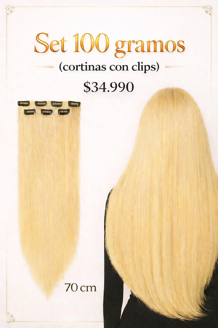 Set 100 gramos 2 cortinas