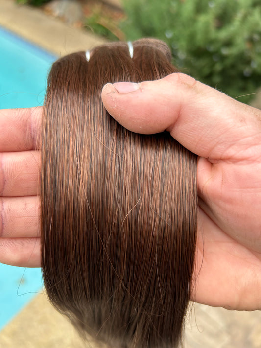 Extensión fibra orgánica, mazo de 150 gr, 4 metros x 70 cm/ tono: chocolate