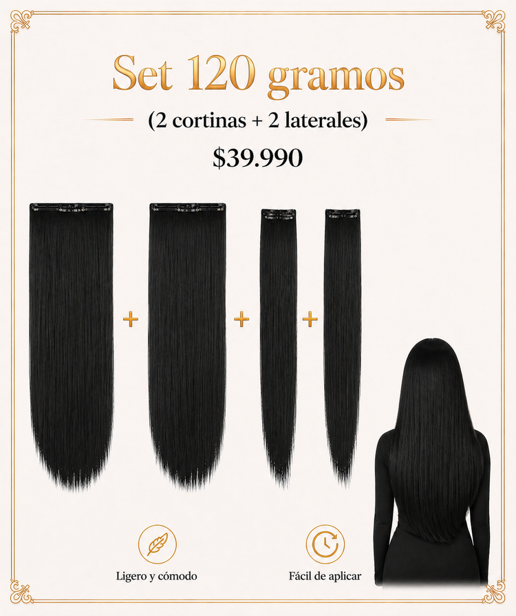 Set 120 gramos 2 cortinas y 2 laterales