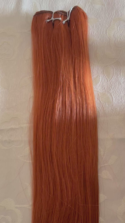 Extensión fibra orgánica, mazo de 150 gr, 4 metros x 70 cm/ tono: Cobrizo naranjo