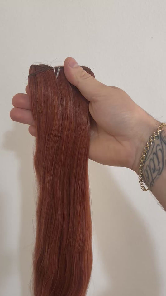 Extensión fibra orgánica, mazo de 150 gr, 4 metros x 70 cm/ tono: cobrizo oscuro