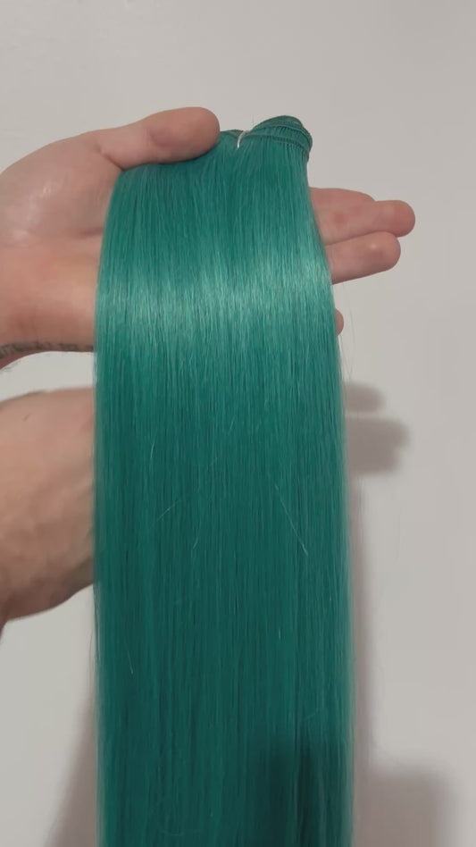 Extensión fibra orgánica, mazo de 150 gr, 4 metros x 70 cm/ tono: turquesa