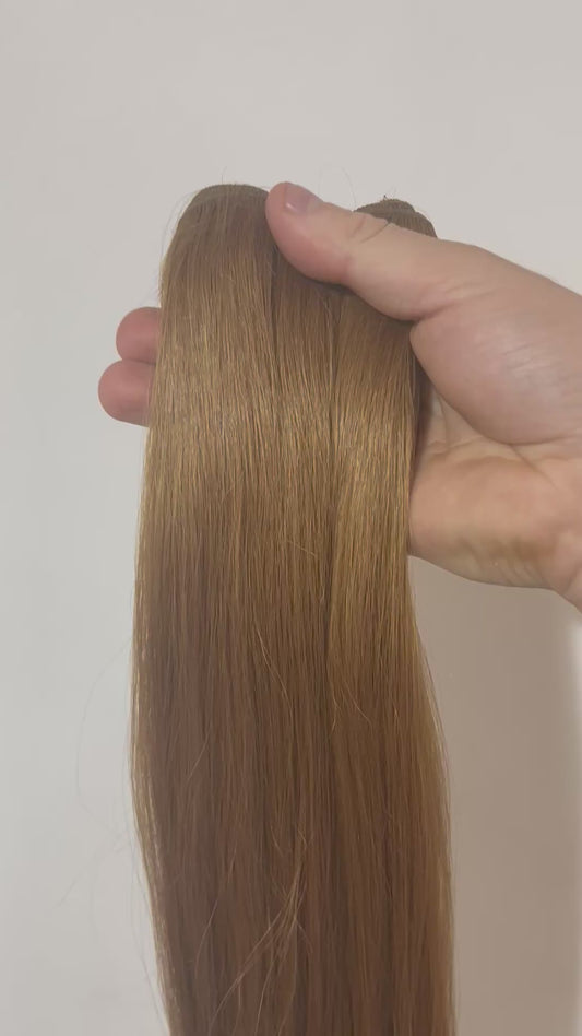 Extensión fibra orgánica, mazo de 150 gr, 4 metros x 70 cm/ tono: miel claro